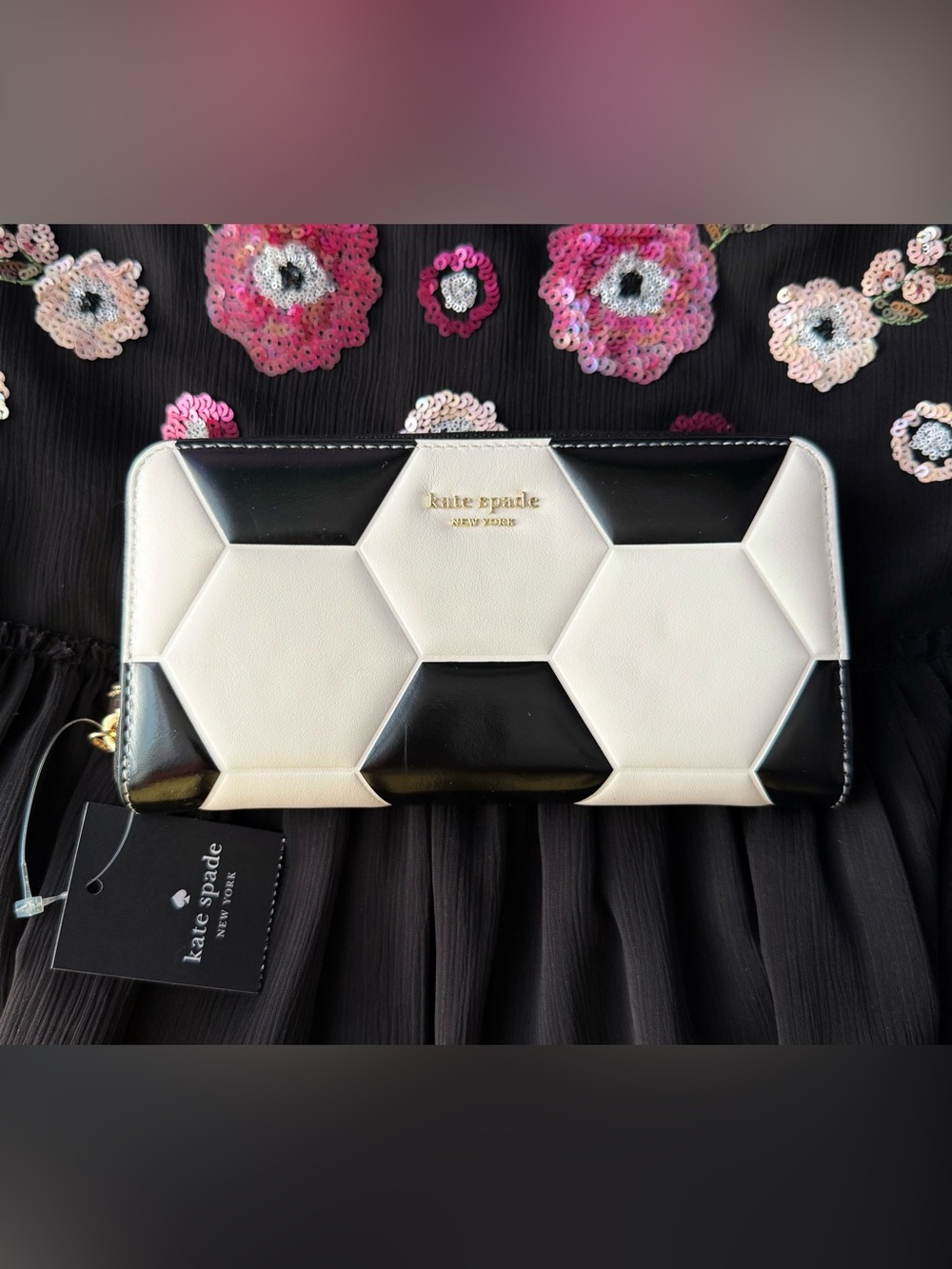 NWT Kate Spade Kickoff Embossed Leather Wallet